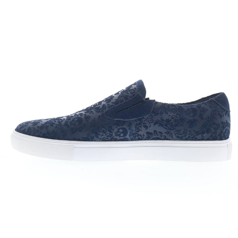 Robert Graham Visanto 123-1-X4 Mens Blue Suede Lifestyle Sneakers Shoes