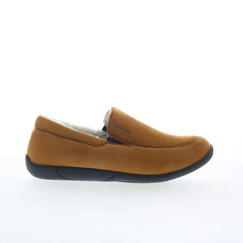 Dr. Comfort Cuddle 1230 Womens Brown Wide Nubuck Loafer Slippers Shoes