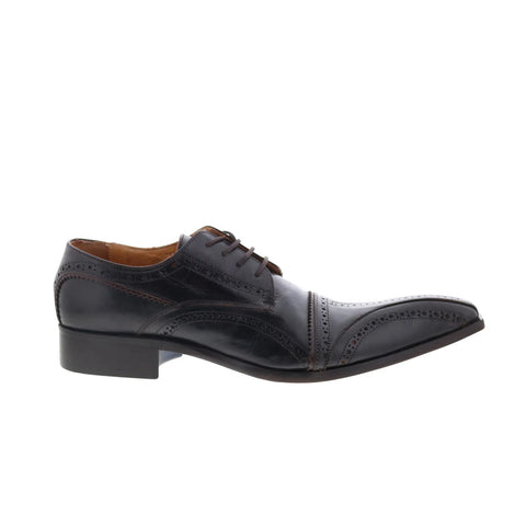 Astton El Paso 1238 Mens Black Oxfords & Lace Ups Wingtip & Brogue Shoes