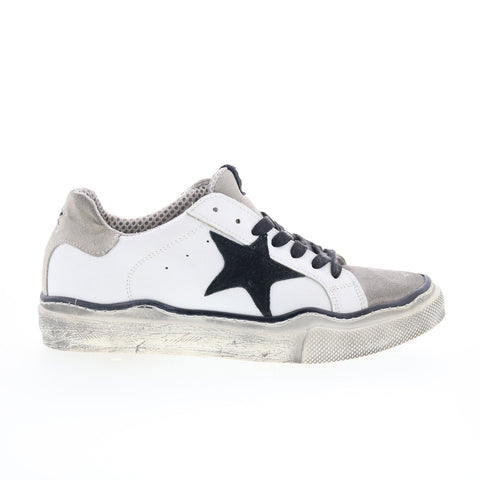 Divine Follie 102 U 12724 Mens White Leather Lace Up Lifestyle Sneakers Shoes