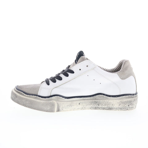 Divine Follie 102 U 12724 Mens White Leather Lace Up Lifestyle Sneakers Shoes