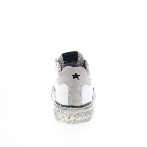 Divine Follie 102 U 12724 Mens White Leather Lace Up Lifestyle Sneakers Shoes