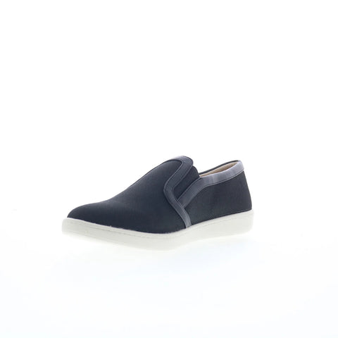 Trotters Alright T2101-427 Womens Black Suede Slip On Lifestyle Sneakers Shoes
