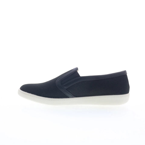 Trotters Alright T2101-427 Womens Black Suede Slip On Lifestyle Sneakers Shoes