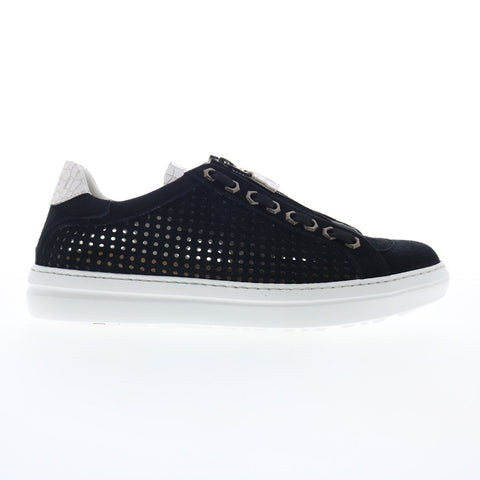 Zelli Italia Asiago Nero 12957 Mens Black Suede Lifestyle Sneakers Shoes