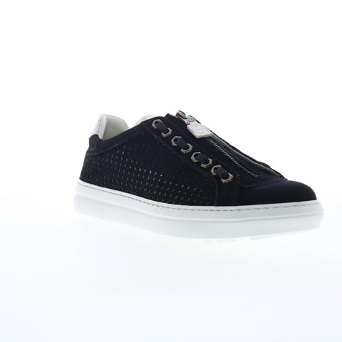 Zelli Italia Asiago Nero 12957 Mens Black Suede Lifestyle Sneakers Shoes