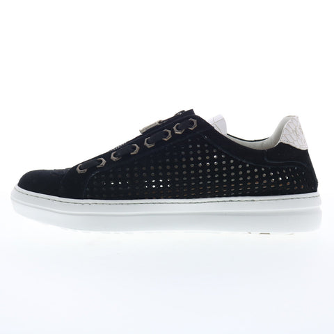 Zelli Italia Asiago Nero 12957 Mens Black Suede Lifestyle Sneakers Shoes