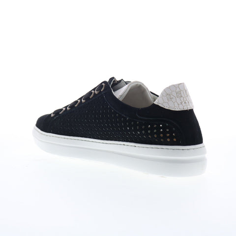 Zelli Italia Asiago Nero 12957 Mens Black Suede Lifestyle Sneakers Shoes