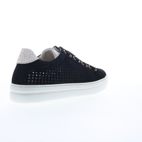 Zelli Italia Asiago Nero 12957 Mens Black Suede Lifestyle Sneakers Shoes