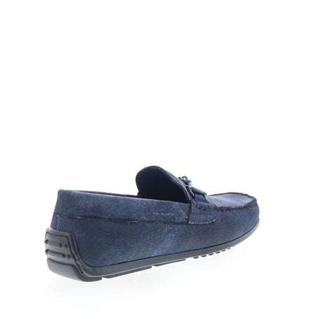 Zelli Italia Bit Loafer Driver Suede Mens Blue Loafers & Slip Ons Casual Shoes