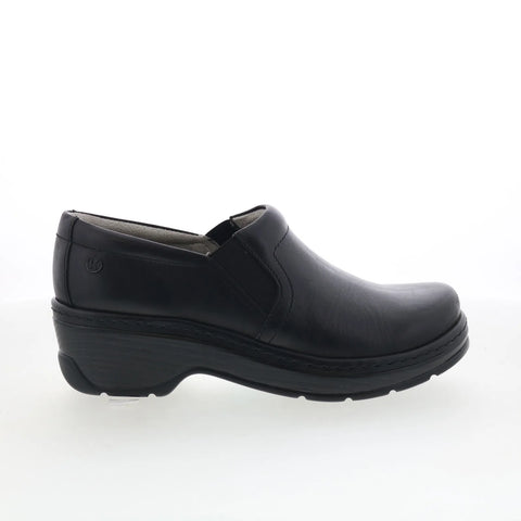 Klogs Naples 130010003 Womens Black Leather Slip On Clog Sandals Shoes
