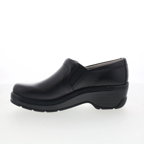 Klogs Naples 130010003 Womens Black Leather Slip On Clog Sandals Shoes