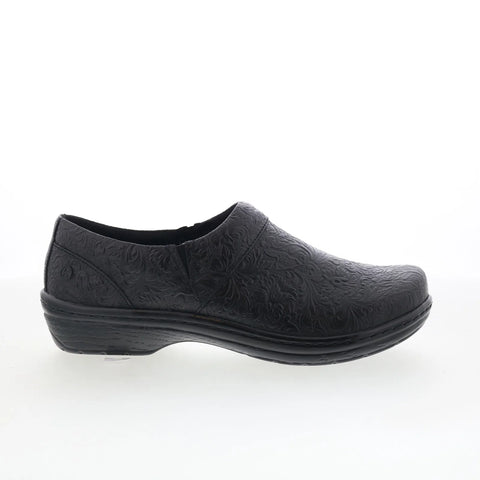 Klogs Mission 130870066 Womens Black Leather Slip On Clog Sandals Shoes