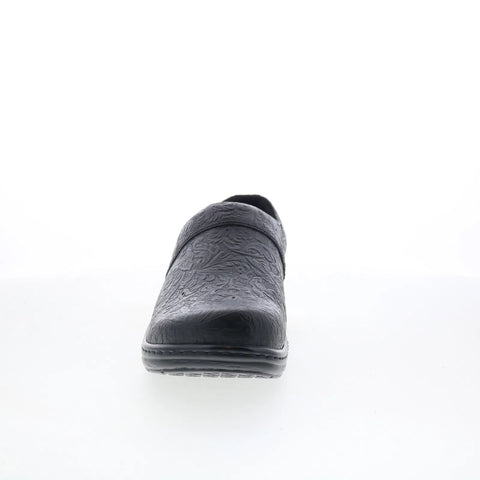 Klogs Mission 130870066 Womens Black Leather Slip On Clog Sandals Shoes