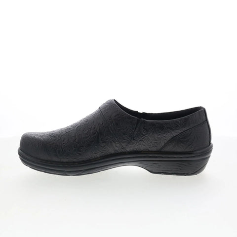 Klogs Mission 130870066 Womens Black Leather Slip On Clog Sandals Shoes
