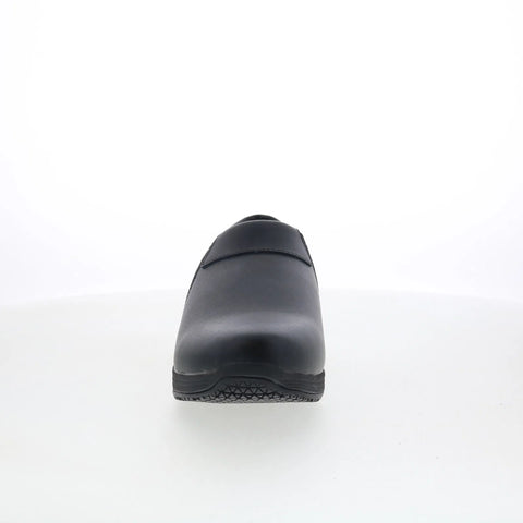 Drew Sage 13115-12 Womens Black Wide Leather Slip On Work & Safety Shoes