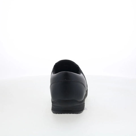 Drew Sage 13115-12 Womens Black Wide Leather Slip On Work & Safety Shoes