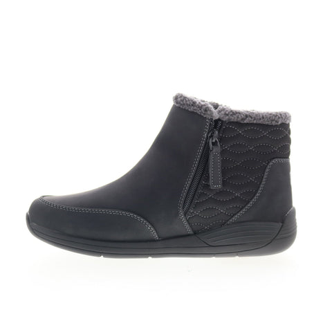 Drew Tabby 13187-19 Womens Black Wide Synthetic Zipper Casual Dress Boots