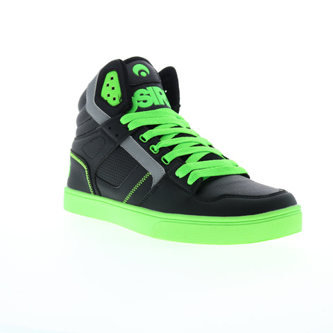 Osiris Clone 1322 2917 Mens Black Leather Skate Inspired Sneakers Shoes