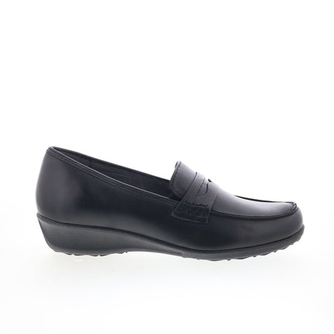 Drew Berlin 13243-12 Mens Black Narrow Loafers & Slip Ons Penny Shoes