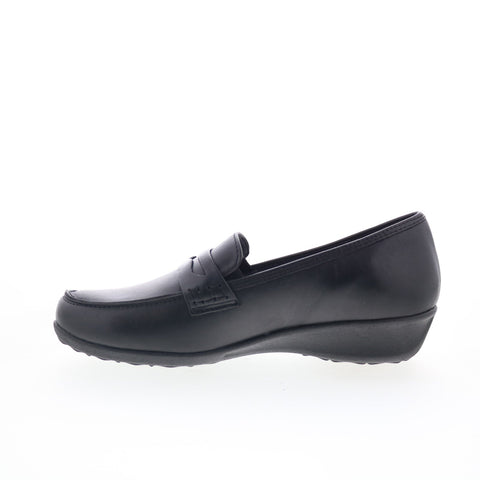 Drew Berlin 13243-12 Mens Black Narrow Loafers & Slip Ons Penny Shoes