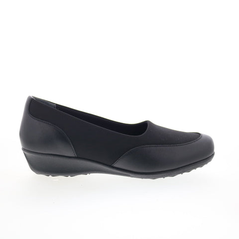 Drew London Ii 13252-99 Womens Black Leather Slip On Loafer Flats Shoes