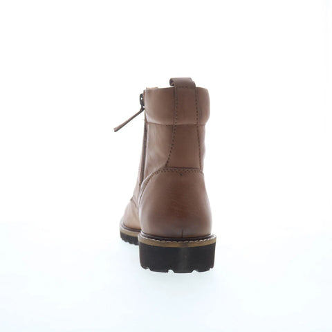 Softwalk Leara LEARA Womens Brown Leather Zipper Casual Dress Boots