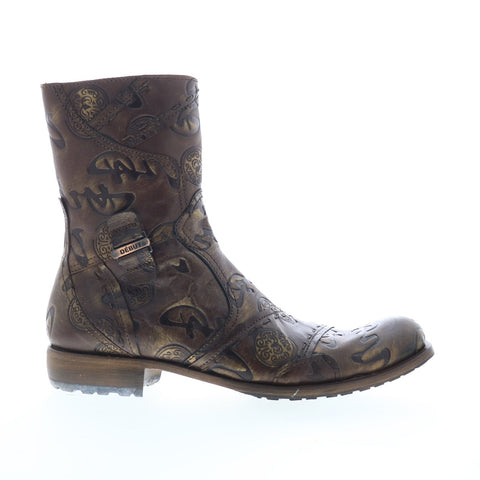 Debut Masai 138 Mens Brown Leather Zipper Casual Dress Boots