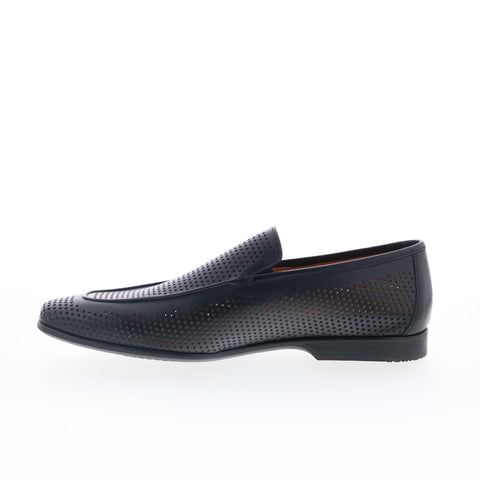 Mezlan Astori Perforated Loafers 13984 Mens Black Loafers Casual Shoes