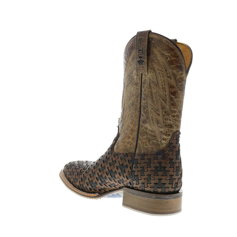 Tin Haul Wickered Bull Rider Sole Mens Brown Leather Cowboy Western Boots