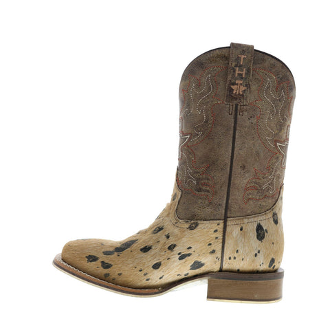 Tin Haul Hairston Buffalo Sole Mens Brown Wide Leather Cowboy Western Boots