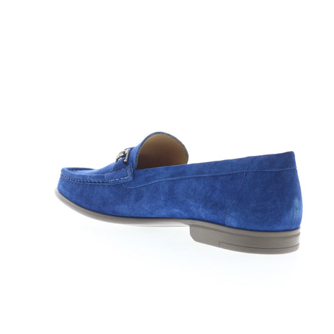 Mezlan Landa Suede 14004 Mens Blue Suede Loafers & Slip Ons Casual Shoes
