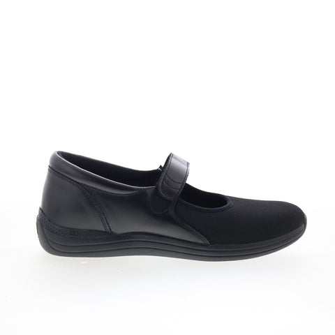Drew Magnolia 14326-99 Womens Black Wide Leather Mary Jane Flats Shoes