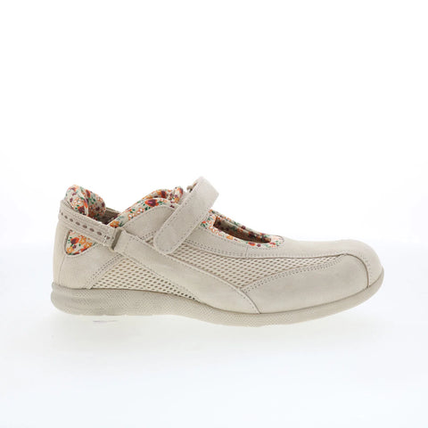Drew Joy 14368-31 Womens Beige Mesh Strap Mary Jane Flats Shoes