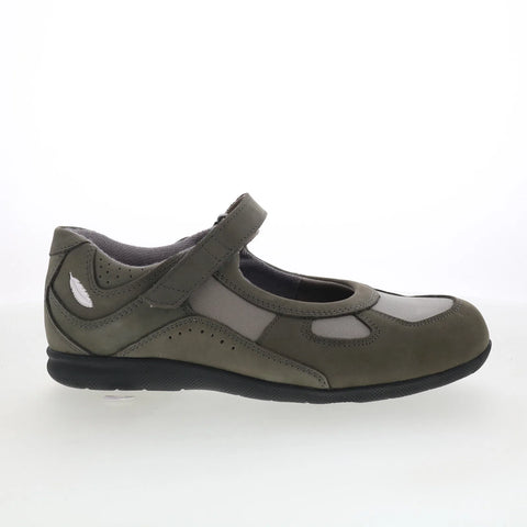 Drew Delite 14373-58 Womens Gray Mesh Strap Mary Jane Flats Shoes