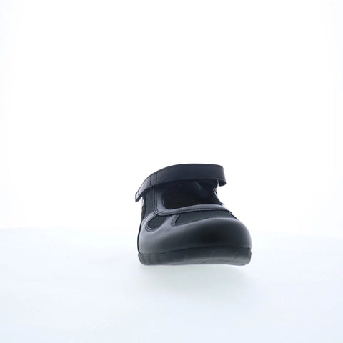 Drew Delite 14373-99 Womens Black Leather Strap Mary Jane Flats Shoes