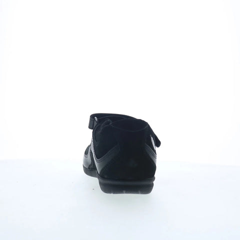 Drew Delite 14373-99 Womens Black Leather Strap Mary Jane Flats Shoes