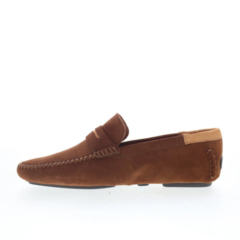 Mezlan 14576 Mens Brown Suede Slip On Loafers & Slip Ons Moccasin Shoes