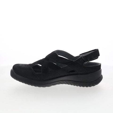 Drew Smiles 14791-16 Womens Black Suede Strap Slingback Sandals Shoes