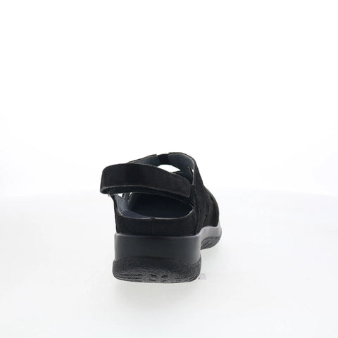 Drew Smiles 14791-16 Womens Black Suede Strap Slingback Sandals Shoes