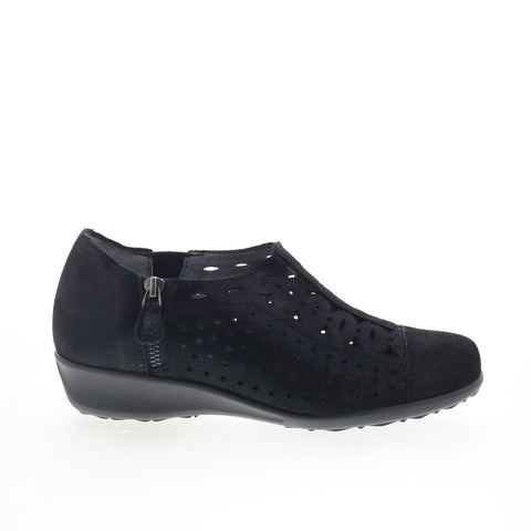 Drew Metro 14794-16 Womens Black Wide Leather Lifestyle Sneakers Shoes