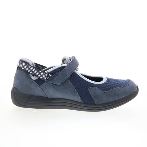 Drew Buttercup 14802-42 Womens Blue Synthetic Strap Mary Jane Flats Shoes