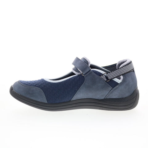Drew Buttercup 14802-42 Womens Blue Synthetic Strap Mary Jane Flats Shoes