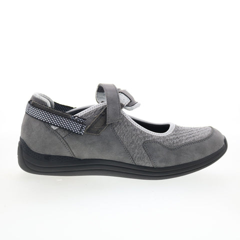 Drew Buttercup 14802-43 Womens Gray Synthetic Strap Mary Jane Flats Shoes