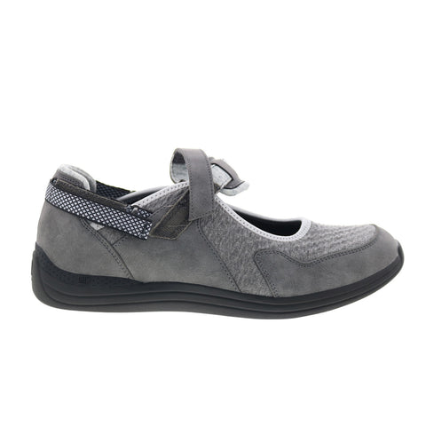 Drew Buttercup 14802-43 Womens Gray Wide Synthetic Mary Jane Flats Shoes
