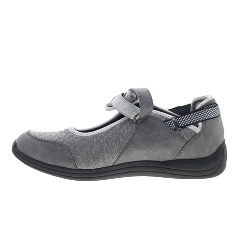 Drew Buttercup 14802-43 Womens Gray Wide Synthetic Mary Jane Flats Shoes