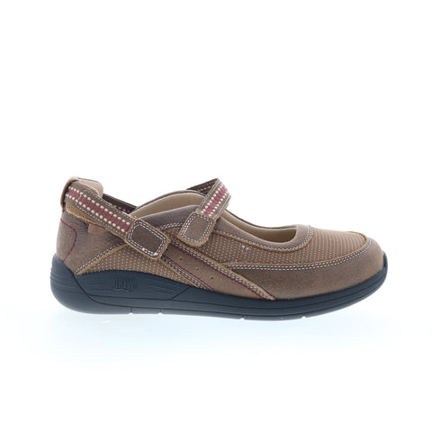 Drew Triumph 14808-82 Womens Brown Leather Strap Mary Jane Flats Shoes