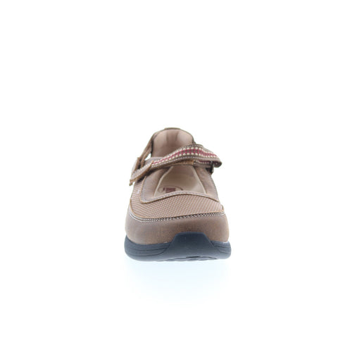 Drew Triumph 14808-82 Womens Brown Leather Strap Mary Jane Flats Shoes