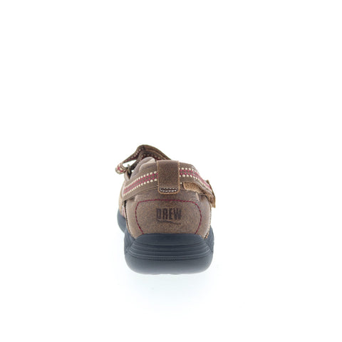 Drew Triumph 14808-82 Womens Brown Leather Strap Mary Jane Flats Shoes