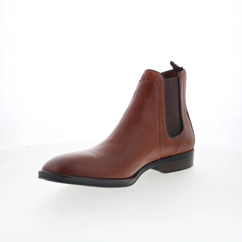 Johnston & Murphy 15-1483 Mens Brown Leather Slip On Chelsea Boots